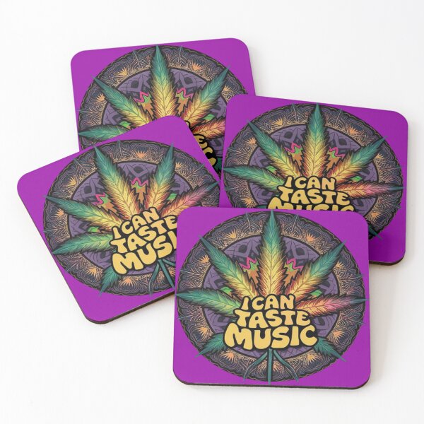 Item preview, I Can Taste Music - Marijuana Leaf- Colorful Purple designed and sold by JLEmporium.