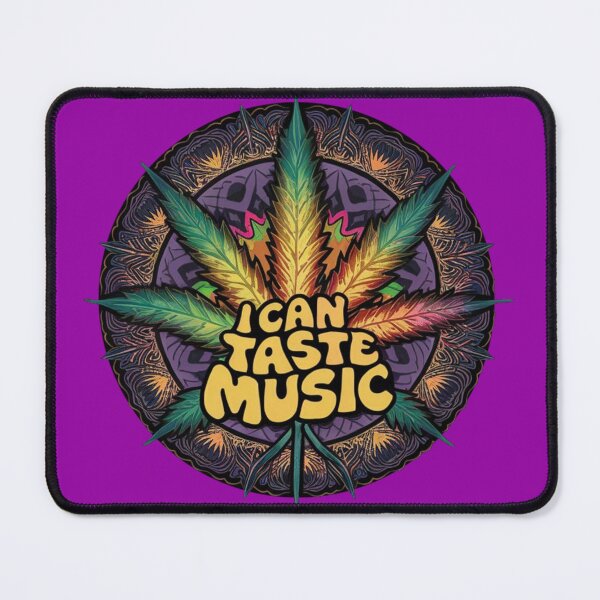 Item preview, I Can Taste Music - Marijuana Leaf- Colorful Purple designed and sold by JLEmporium.