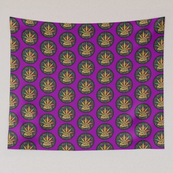 Item preview, I Can Taste Music - Marijuana Leaf- Colorful Purple designed and sold by JLEmporium.