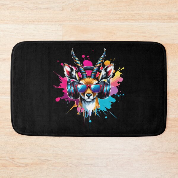 Item preview, Cool And Stylish DJ Antelope Wearing Sunglasses With Colorful Splash   designed and sold by Smix Pixels.