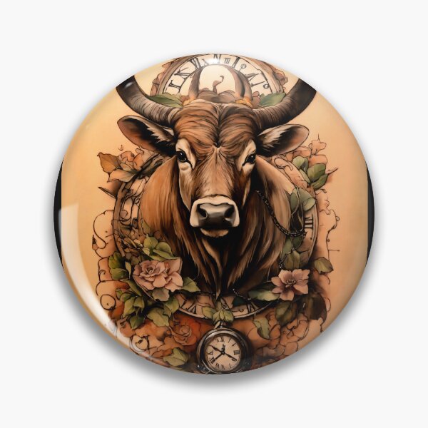 Item preview, ZODIAC SIGN TAURUS - Gift items and personal use / Animals, Horoscope, Astrology, Bull, Illustration, Art designed and sold by LumDesignArt.