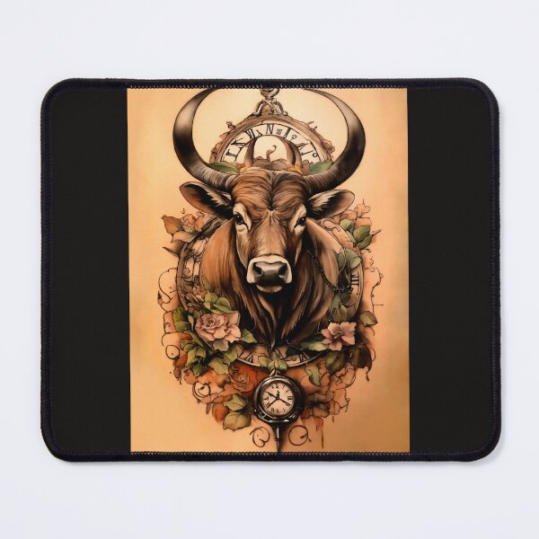 Item preview, ZODIAC SIGN TAURUS - Gift items and personal use / Animals, Horoscope, Astrology, Bull, Illustration, Art designed and sold by LumDesignArt.