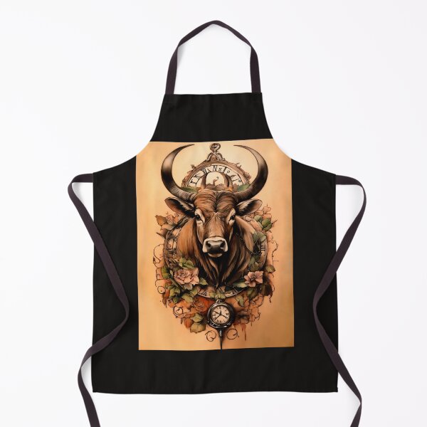 Item preview, ZODIAC SIGN TAURUS - Gift items and personal use / Animals, Horoscope, Astrology, Bull, Illustration, Art designed and sold by LumDesignArt.