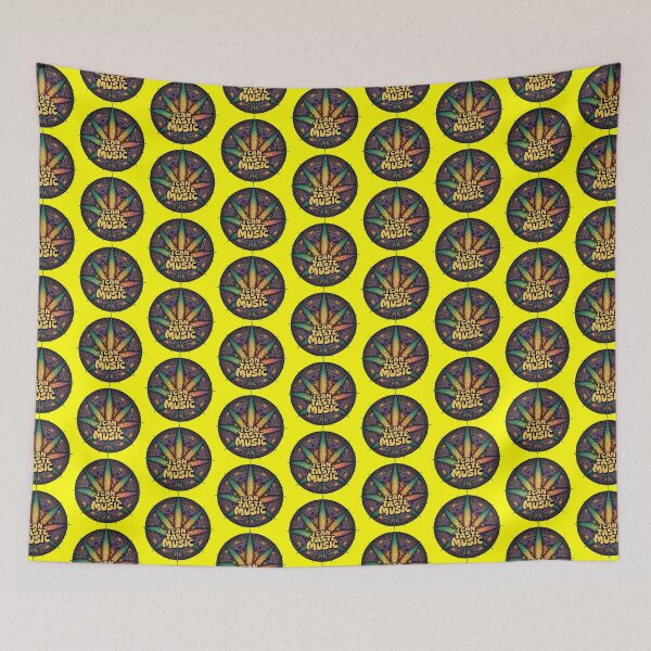 Item preview, I Can Taste Music - Marijuana Leaf- Colorful yellow designed and sold by JLEmporium.