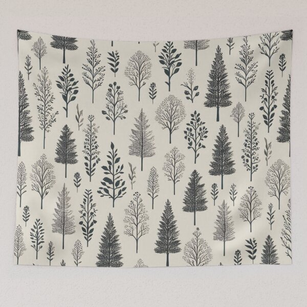 Item preview, Elegant Silhouette Forest Fabric Pattern designed and sold by Rui Fernandes.
