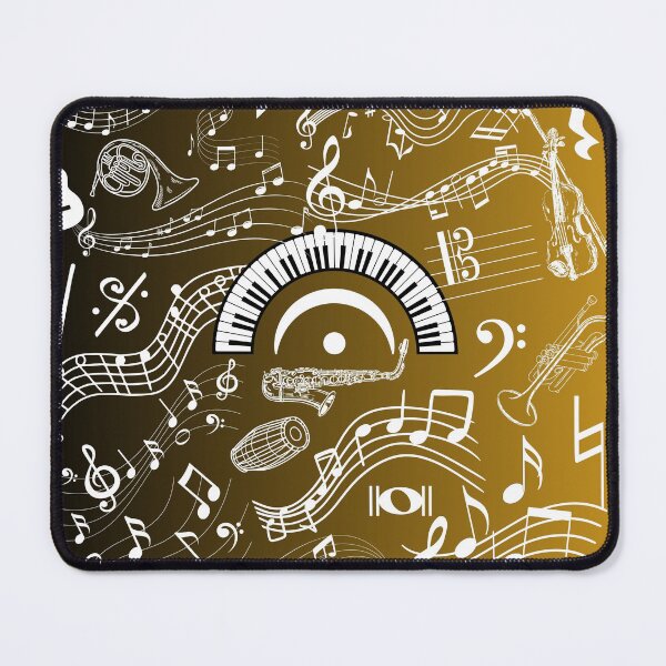 Item preview, Musical Instruments Notation & Symbols Black & Gold Gradient designed and sold by BrightrDayMusicArt.