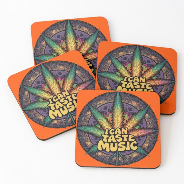 Item preview, I Can Taste Music - Marijuana Leaf- Colorful Orange designed and sold by JLEmporium.