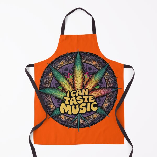 Item preview, I Can Taste Music - Marijuana Leaf- Colorful Orange designed and sold by JLEmporium.