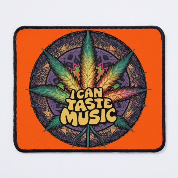 Item preview, I Can Taste Music - Marijuana Leaf- Colorful Orange designed and sold by JLEmporium.
