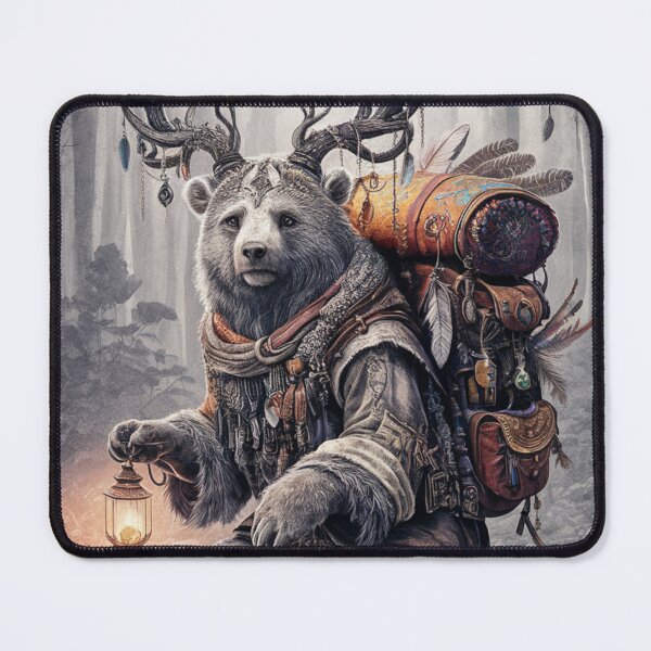 Item preview, A stunning watercolor illustration captures a mystical creature in a forest setting, portrayed in a poignant and evocative pencil sketch designed and sold by 123ks.