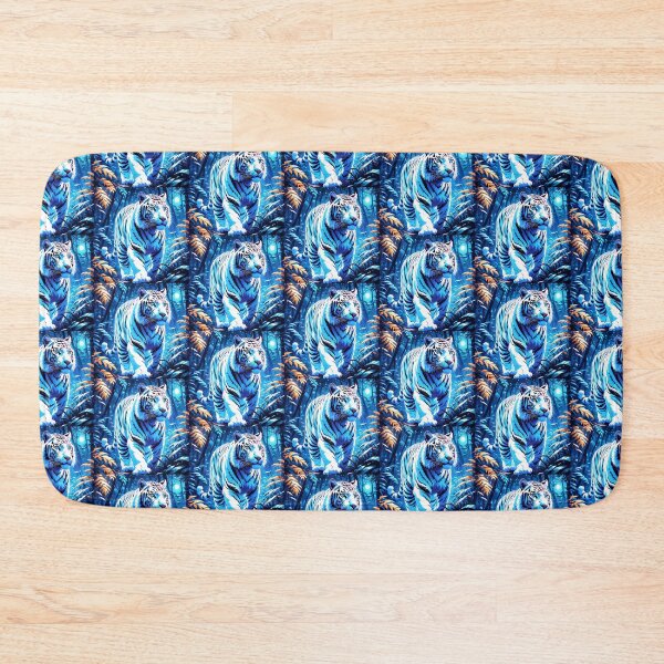 Item preview,  Elegant White Tiger in Moonlit Jungle designed and sold by koreatvtea.