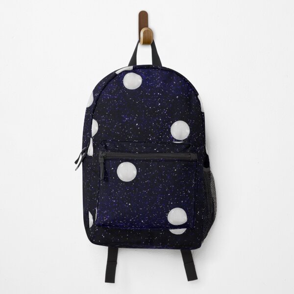 Item preview, White Polka Dots on a Dark Blue Galaxy Background designed and sold by WhiteSoftPetals.