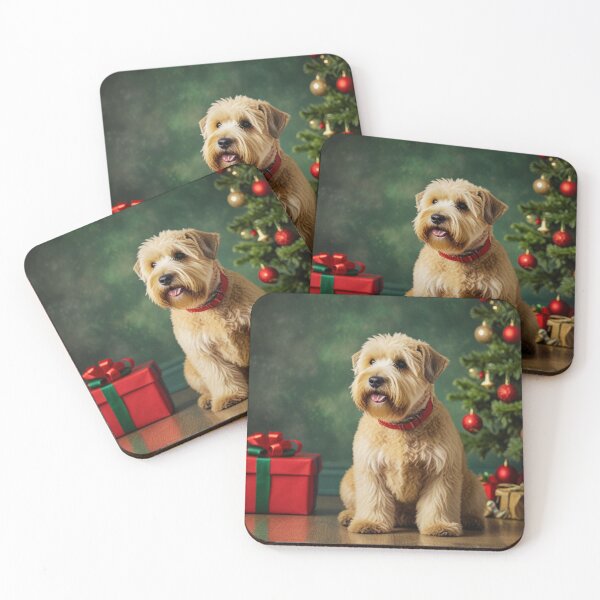 Item preview, Soft Coated Wheaten Terrier Dog Christmas designed and sold by ChaosReigns91.