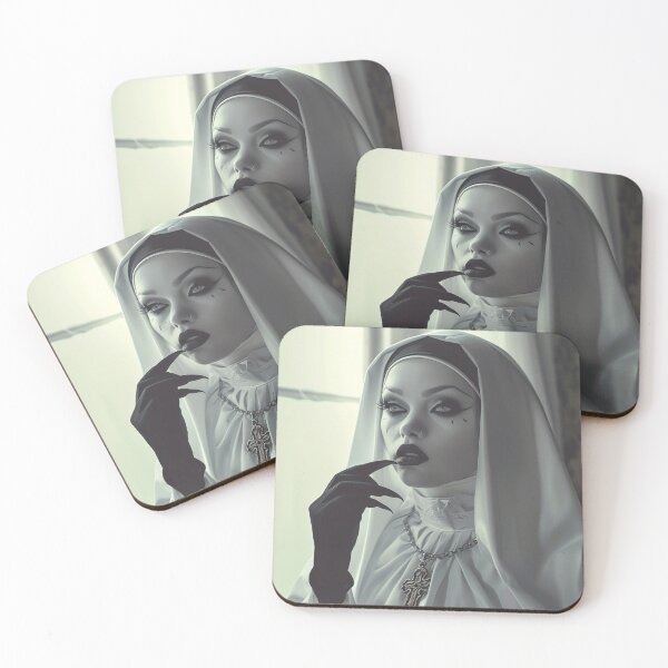 Item preview, Scary Nun designed and sold by CursedbyLilith.