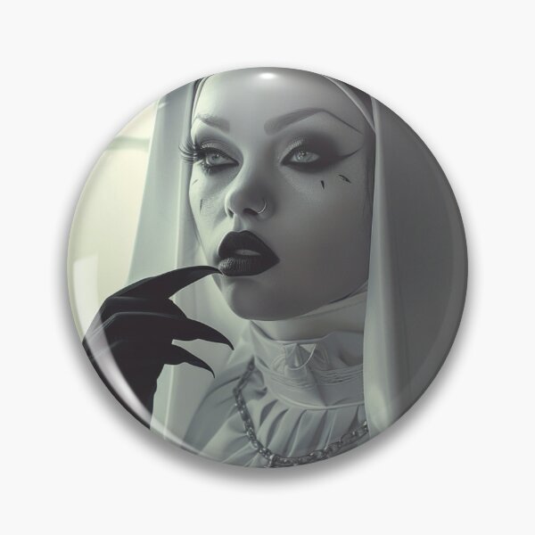 Item preview, Scary Nun designed and sold by CursedbyLilith.