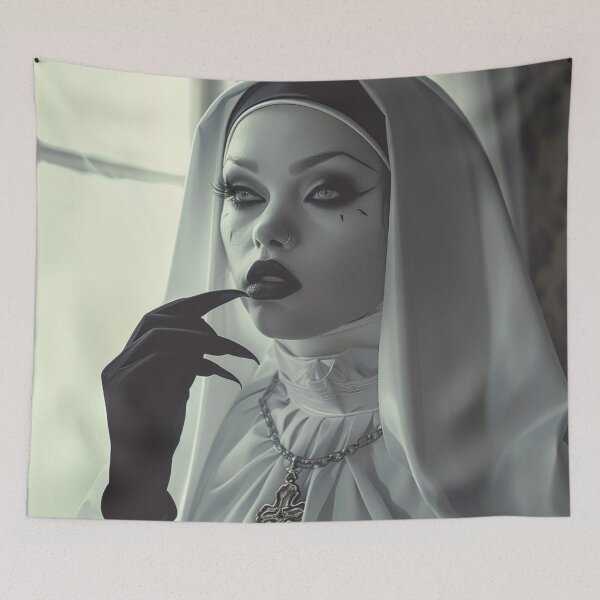 Item preview, Scary Nun designed and sold by CursedbyLilith.