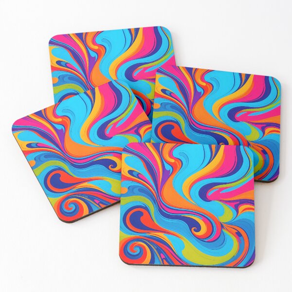 Item preview, Swirly style vibrant pattern  designed and sold by Studio Quirk.