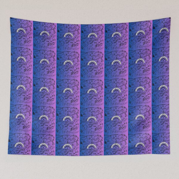 Item preview, Musical Instruments Notation Symbols On Blue & Purple Gradient designed and sold by BrightrDayMusicArt.