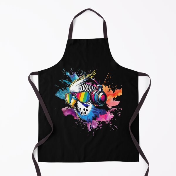 Item preview,  Cool And Stylish DJ Budgie Wearing Sunglasses With Colorful Splash   designed and sold by Smix Pixels.