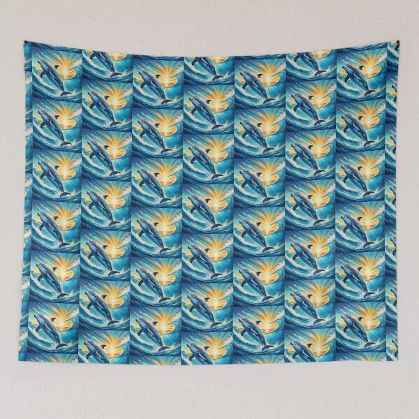 Item preview, Playful Dolphin in Crystal Clear Ocean designed and sold by koreatvtea.