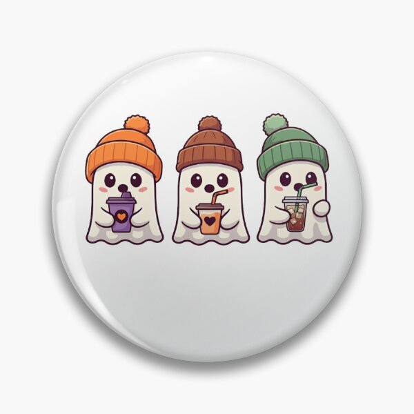 Item preview, Spooky Ghost with Coffee Embroidery designed and sold by raedattia.