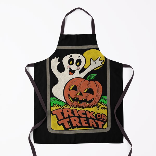 Item preview, Vintage Halloween Trick or Treat Ghost with Pumpkin designed and sold by moon brain.