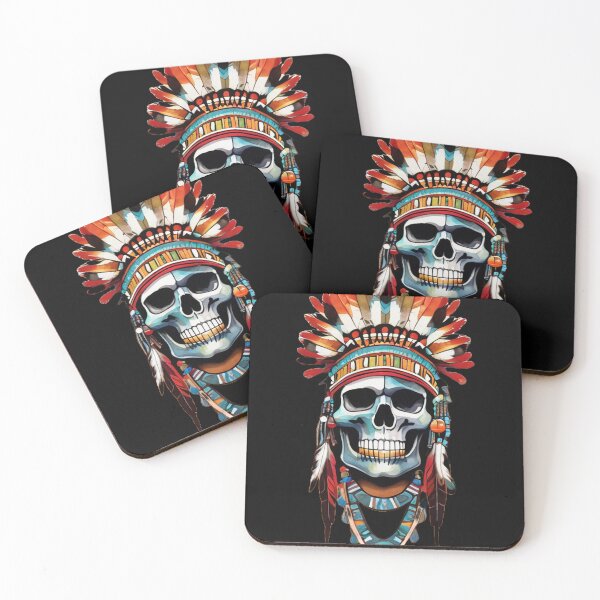 Item preview, Native American Skull designed and sold by RadManDesigns.