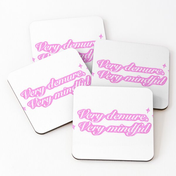 Item preview, Very demure very mindful (glitter pink) designed and sold by SnugbugStudios.