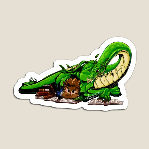 Artikelvorschau, Smaragdgrüner Drache mit pelzigem Freund entworfen und verkauft von RedTheUndead.