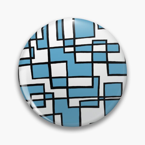 Item preview, Squid Grid No. 2 with sky blue infill designed and sold by ABellyIrked.