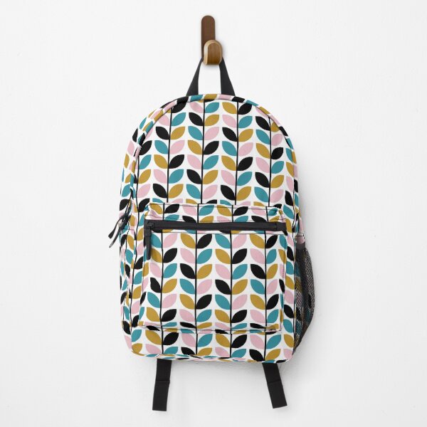 Item preview, Retro mid-century modern leaves pattern cosy colors  designed and sold by Dana Du.