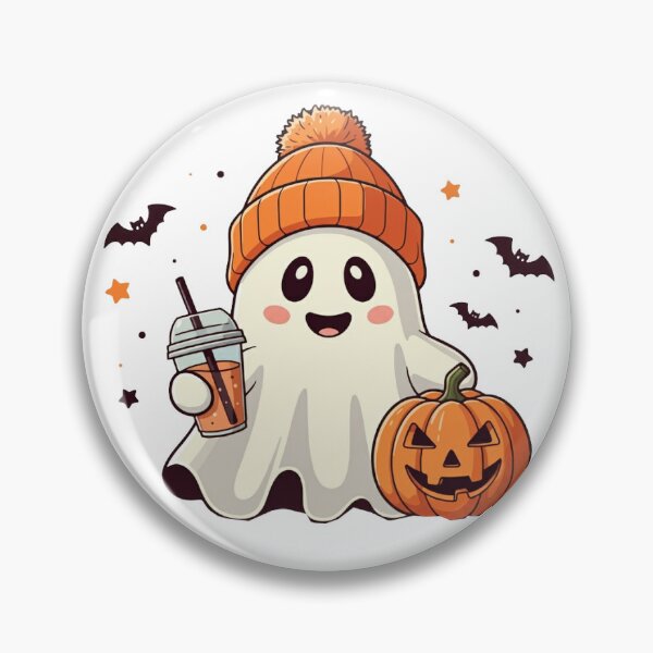 Item preview, Ghost with Iced Coffee Embroidery designed and sold by raedattia.
