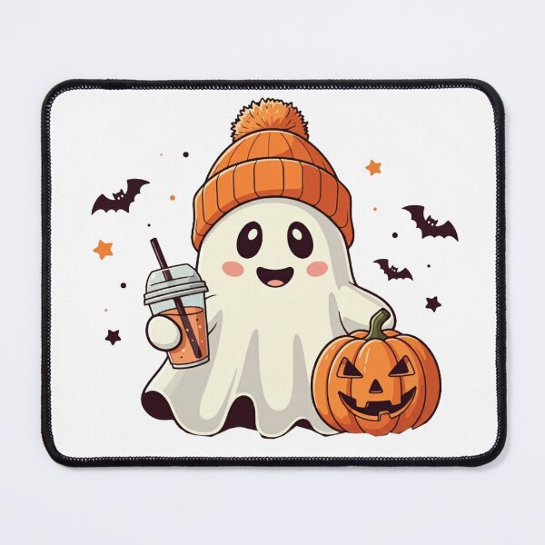 Item preview, Ghost with Iced Coffee Embroidery designed and sold by raedattia.