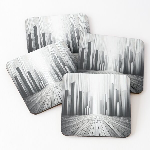Item preview, Abstract Fantasy Boarding Leading to Skyscrapers Like Logs designed and sold by Gaborai.