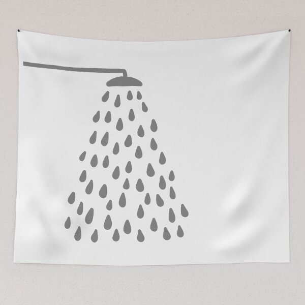 Item preview, Shower in bathroom in grey designed and sold by bigmoments.