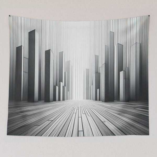 Item preview, Abstract Fantasy Boarding Leading to Skyscrapers Like Logs designed and sold by Gaborai.