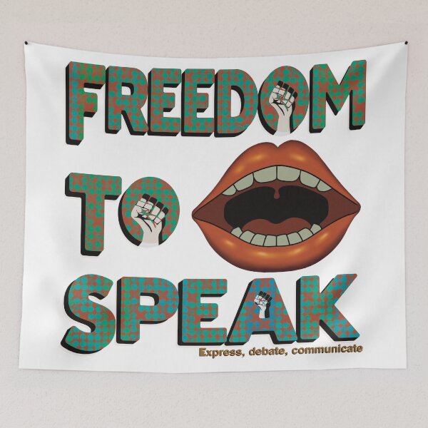 Item preview, Express, Debate, Communicate - Freedom to Offend-Green overlay  designed and sold by KateVanFloofno1.