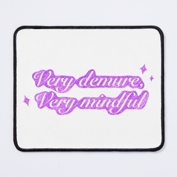 Item preview, Very demure very mindful (glitter purple) designed and sold by SnugbugStudios.