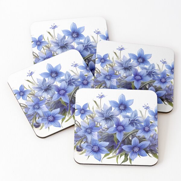 Item preview, Borage Star Flowers Illustration designed and sold by Roxane Bay.