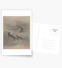 Japanese Otters Having all the Fun Postcards