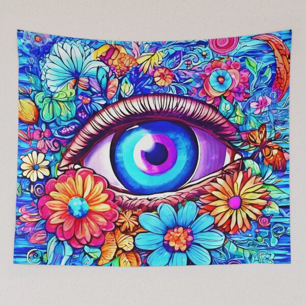 Item preview, Hypnotic Floral Eye designed and sold by Health And Fitness Posts e-Store.