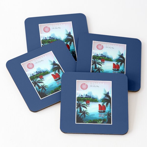 Item preview, HALONG BAY: Vintage Vietnam Picturesque Travel and Tourism Advertising Print designed and sold by posterbobs.