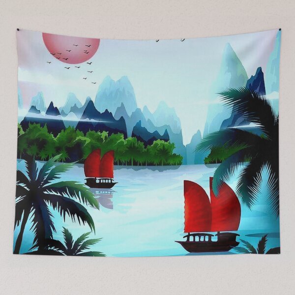 Item preview, HALONG BAY: Vintage Vietnam Picturesque Travel and Tourism Advertising Print designed and sold by posterbobs.