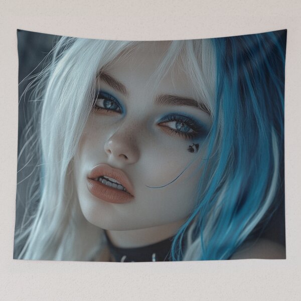 Item preview, Blue punk girl designed and sold by CursedbyLilith.