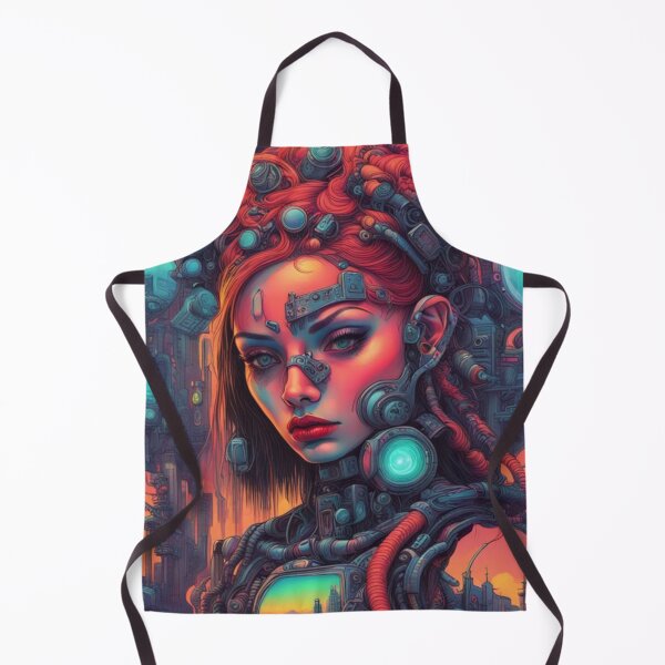 Item preview, Psychedelic Cyberpunk Girl, Poster Art, Surreal designed and sold by Burn-Ego.