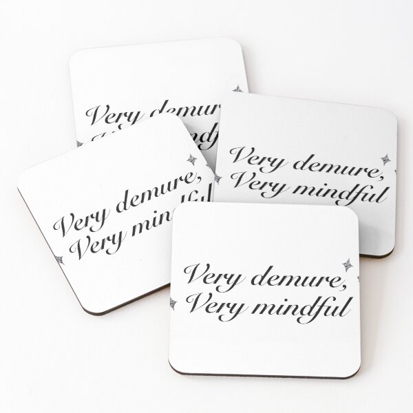 Item preview, Very demure very mindful (black with glitter stars) designed and sold by SnugbugStudios.