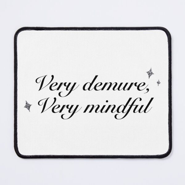 Item preview, Very demure very mindful (black with glitter stars) designed and sold by SnugbugStudios.