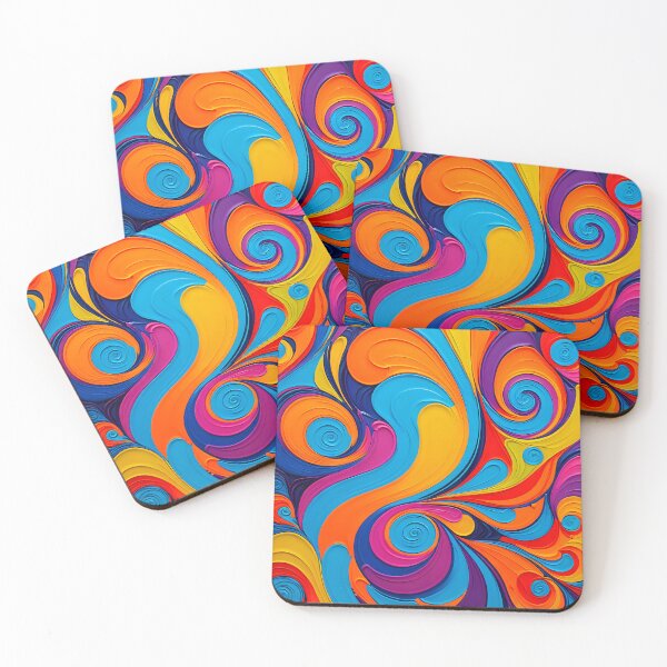 Item preview, Painted Swirly style vibrant pattern  designed and sold by Studio Quirk.