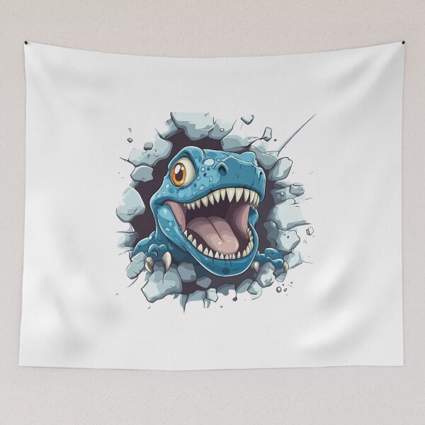 Item preview, Blue Dino Sticker designed and sold by NicolasGlowArt.