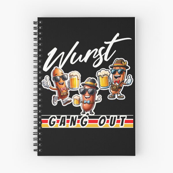 Item preview, WURST GANG OUT - FUNNY HAPPY SAUSAGES DRINKNG BEER designed and sold by justyna-s28.